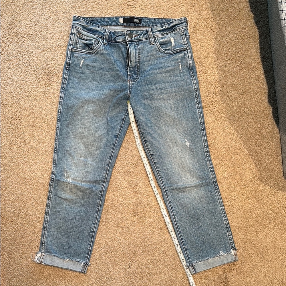 Kut from the Kloth Blue Ankle Cropped Jeans